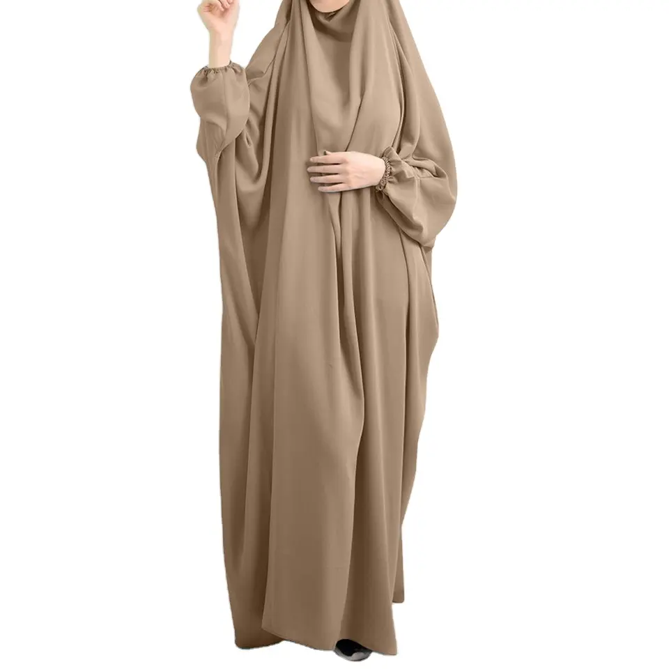 Großhandel New Arrival Fashion Frauen Traditionelle muslimische Abaya Robe Kleider mit Turban Plus Size Dubai Islamic Robe Kleid