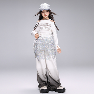 Sxccyh Hàn Quốc Phiên Bản Mới Jazz Nhảy Sequin Fart Rèm Bộ Trẻ Em Của Biểu Diễn Sân Khấu Trang Phục Cho Jazz Nhảy Đường Phố - Product Image 3