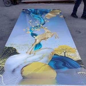 Panel Decorativo de Pared de PVC Flexible <span class=keywords><strong>con</strong></span> Diseño de Mármol, Impresión <span class=keywords><strong>3D</strong></span> a Color, Revestimiento UV, Venta al Por Mayor, Suministro Directo de Fábrica - Product Image 2