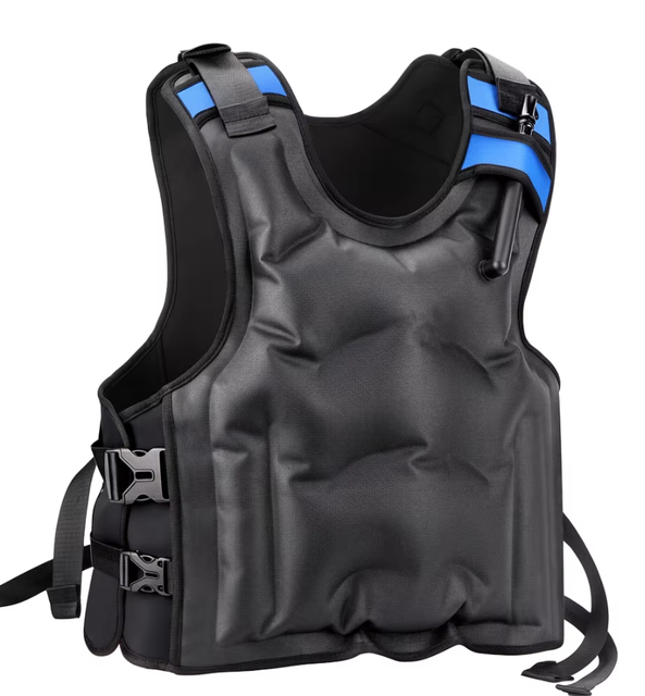 Adult Inflatable Snorkel Vest Life Jacket Adjustable Buckle Buoyancy Aid for Swimming Snorkeling Diving Water Sports