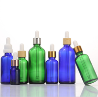 Flacon compte-gouttes en verre transparent givré à épaulement plat à bouchon à vis 10ml 20ml 30ml 50ml 100ml Pipette de sérum d'huile essentielle pour gouttes oculaires