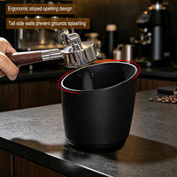 Seau à Expresso Rond en ABS Lavable et Étanche pour Broyures de Café – Outil Commercial Facile d'Entretien pour Barista
