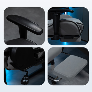 Silla gamer rosa reclinable con reposapiés para uso en casa y con la computadora - Product Image 4