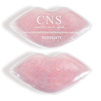 Perles personnalisées réutilisables et personnalisables Coussin de refroidissement en gel rose Masque froid en forme de lèvre Vessies de glace avec logo