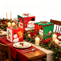 Boîtes cadeaux pliantes de Noël, nouveaux contenants en papier pour bonbons et décorations pour les fêtes