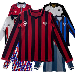 サッカージャージーシャツビンテージスタイル男性サッカージャージーサッカーレトロなジャージー生地 - Product Image 4