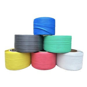Fournisseur Taïwanais – Bande de cerclage PP jaune gaufrée écologique de 19 mm en polypropylène recyclé de 0,8 mm d'épaisseur, entièrement automatique/manuelle pour - Product Image 1