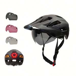 Casco de Ciclismo con Certificación CE y Luz LED Recargable, Lente Magnética, Casco de Ciclismo MTB para Hombres, Mujeres y Adultos - Product Image 1