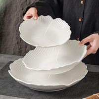 Ensemble de bols et assiettes en céramique durables et écologiques pour légumes, idéal pour hôtels, restaurants et buffets