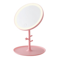 Miroir de maquillage et de Table de beauté Portable, fonction intensité variable, chargeur USB, intelligent, avec lumière LED