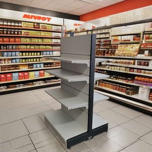 Estantería Metálica Reforzada Personalizada para Supermercados, Exhibidor para Tiendas Minoristas, Diseño de Estantes para Abarrotes <span class=keywords><strong>Carrefour</strong></span> Francia - Product Image 5