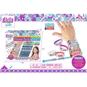 Juguetes Educativos DIY para niñas, pulsera tejida hecha en casa con letras, juguetes educativos - Product Image 2
