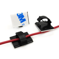 Attaches de gestion de câbles réglables noires, organisateur de fils auto-adhésif en nylon 3.6x200MM, support de cordon certifié ROHS pour voiture et bureau