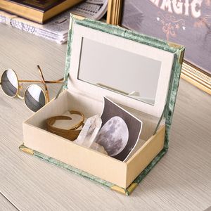 Libro Caja de joyería de terciopelo Tela de brujería Lentejuelas Pulseras adornadas a mano Caja de regalo Anillos colgantes de lujo Caja DE FOTOS Embalaje - Product Image 6