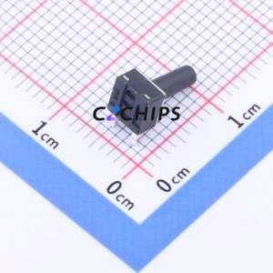 K2-1109DF-L4SW-04 Push Button Switch Through hole Component (THT) Switch Round Plunger 50mA 12V Black - Product Image 2