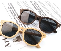 100% fait à la main flottant classique logo personnalisé lunettes de soleil en bois CNC