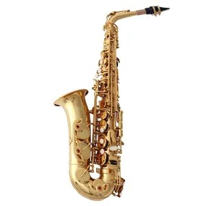 Hoesje Mondstuk Riet Tij Muziek Goud Lacqquer Alto Saxofoon Alto Sax