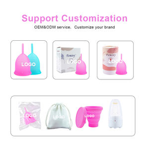 Fabricant de coupe de Cycle réutilisable Logo Laser médical <span class=keywords><strong>Silicone</strong></span> femmes coupe menstruelle Oem coupe menstruelle souple - Product Image 3