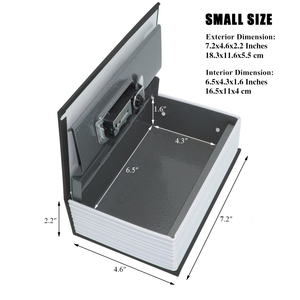 소형 휴대용 열쇠로 잠긴 책 모양의 가정 안전 전환 금고 - Product Image 6