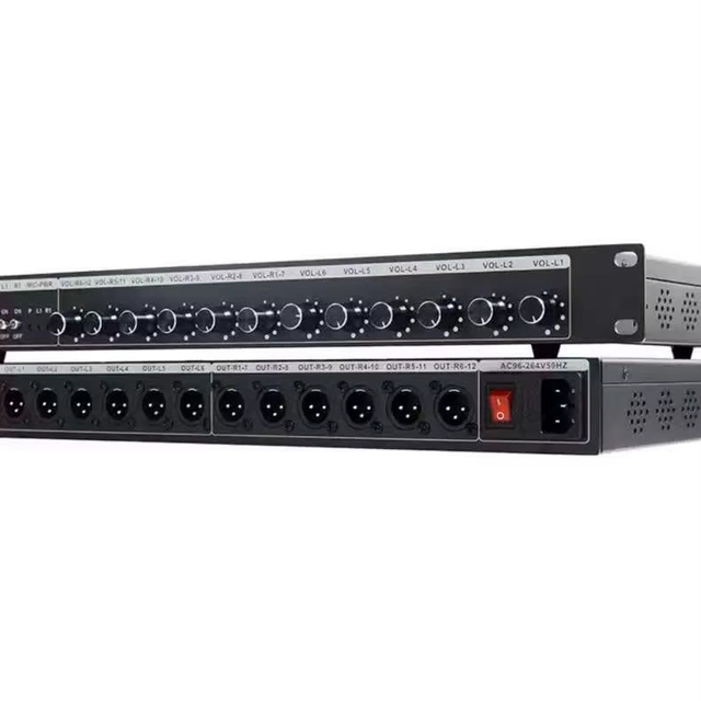 2 in 12 Out 4K LED Video Signal Distributor, 12 Port Synchronous Output for Stage Rental Fixed Installation Advertising Display