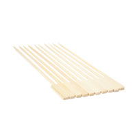Brochettes en bambou naturel de 28 cm, adaptées au contact alimentaire, type canon en fer