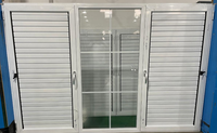 Offre Spéciale moderne bois couleur réglable lame Ventilation aluminium persienne fenêtres manivelle fenêtre à persienne ouverte horizontalement