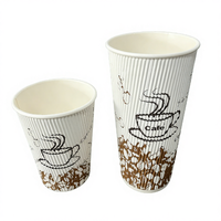 Gobelet en papier jetable biodégradable imprimé sur mesure 2,5/4/6/8/10/12/16 OZ à double/simple paroi avec couvercle pour les boissons à emporter