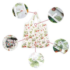 Eco-Friendly 900D Polyester <b>Reusable</b> <b>Shopping</b> <b>Bags</b> Wholesale Grocery Foldable Pouch with Geometric Pattern Custom Printed Nylon - Product Image 3