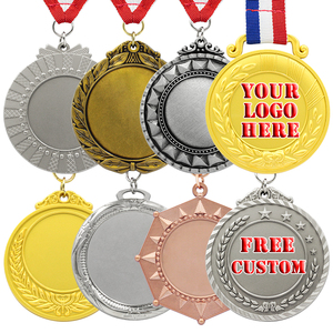 Médaille personnalisée en alliage de zinc émaillé, or, argent, bronze, pour le sport, avec logo 3D gravé au laser, conception OEM, médaille vierge sur mesure - Product Image 5