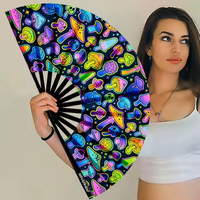 Éventail Pliant Personnalisé pour Festivals de Musique, Danse, Mariages et Événements – Grand Format en Plastique et Tissu – Produit Bruyant et Sur Mesure