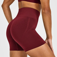 Shorts de yoga sans couture personnalisés, pantalons de yoga, pantalons de cyclisme taille haute effet galbant, disponibles en plusieurs couleurs
