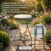 Ensemble de tables pliantes légères pour usage hospitalier, mariages, banquets, conférences et repas, avec structure en plastique HDPE et acier, vente en gros