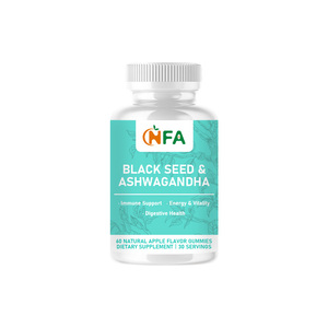 Lower MOQ Black Seed Ashwagandha Gummies with Seamoss Immune System Support Enhanced Overall Vitality Digestive Health Gummies - Product Image 1