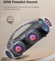 F29 haut-parleur Bluetooth sans fil extérieur IPX7 lumière colorée haut-parleur portable extra basse avec écran LED numérique