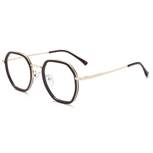 กรอบแว่นตาผู้หญิงทรงสี่เหลี่ยม TR รุ่น N4-AQ3904 เลนส์ PC ป้องกันแสงสีฟ้า ดีไซน์ทรงแปดเหลี่ยมเต็มกรอบ ผลิตที่ไถโจว - Product Image 2