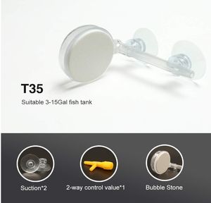 제어 밸브가있는 수족관 에어 스톤 어항 나노 버블 키트 조용한 초고 용해 산소 디퓨저 - Product Image 2