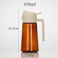 LOVFE Offre Spéciale 470ml Vaporisateur d'huile d'olive en verre 2-en-1 Gadgets de cuisine avec bouchon à vis