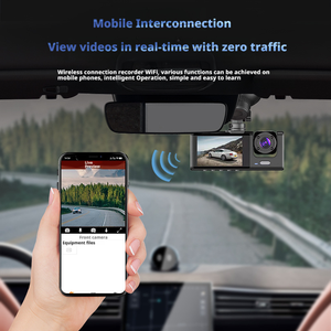 Loop Recording 1080P HD Three Lens Dual Lenses <strong>Car</strong> DVR <strong>Camera</strong> Super Night Vision Front/Rear Dash Cam Big IPS Screen App <strong>Control</strong> - Product Image 4