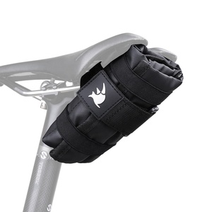 Pour Rhinowalk 200g Accessoires de vélo de gravier d'équitation urbaine-10.5*15*2cm Pochette de selle de vélo et trousse à outils d'emballage de rouleau de sac de siège - Product Image 1