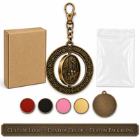 Porte-clés personnalisé en laiton tourné, pendentif métallique vintage en bronze antique avec relief 3D, souvenir de style arabe