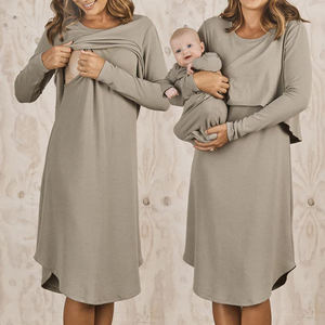 <span class=keywords><strong>Robe</strong></span> d'<span class=keywords><strong>allaitement</strong></span> à manches courtes personnalisée pour femmes robes de maternité de grossesse à ouverture cachée vêtements d'<span class=keywords><strong>allaitement</strong></span> - Product Image 1