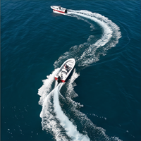 Bateau de pêche en FRP 4,3 m, bateau côtier Chaser 430, petit bateau pour 4 personnes avec moteur hors-bord