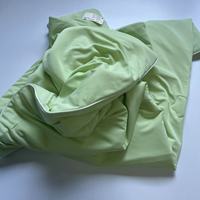 Couverture de lit en patchwork avec passepoil, couleur vert estival, solide et rafraîchissante, sur mesure, taille king, 100% fibre de polyamide, séchage rapide