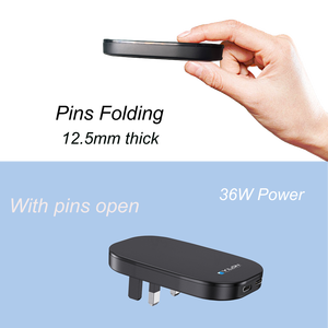 Productos Más Vendidos 2026: Adaptadores <span class=keywords><strong>de</strong></span> Carga Ultrafinos y Rápidos para Viaje, Plegables, 35W, Doble Puerto Tipo C, Enchufe Plano para Reino Unido - Product Image 5