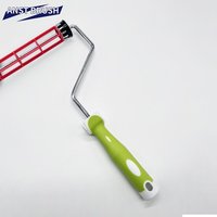 ANST Rouleau à peinture industriel DIY avec cadre en acier inoxydable chromé de 8 mm, poignée en plastique de 230 mm (9 pouces) et 2 couleurs