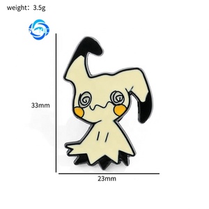 Bros Pin Logam Mimikyu Pokemon Kreatif, Desain Karakter Lucu untuk Dekorasi Tas dan Pakaian - Product Image 2