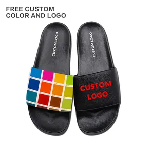 Henghao Unisex 3D-Druck Männer Flip Flops Sommer Slipper Strand Easy Wear Pu Arabische Hausschuhe Benutzer definierte Slide Sandalen Für Männer