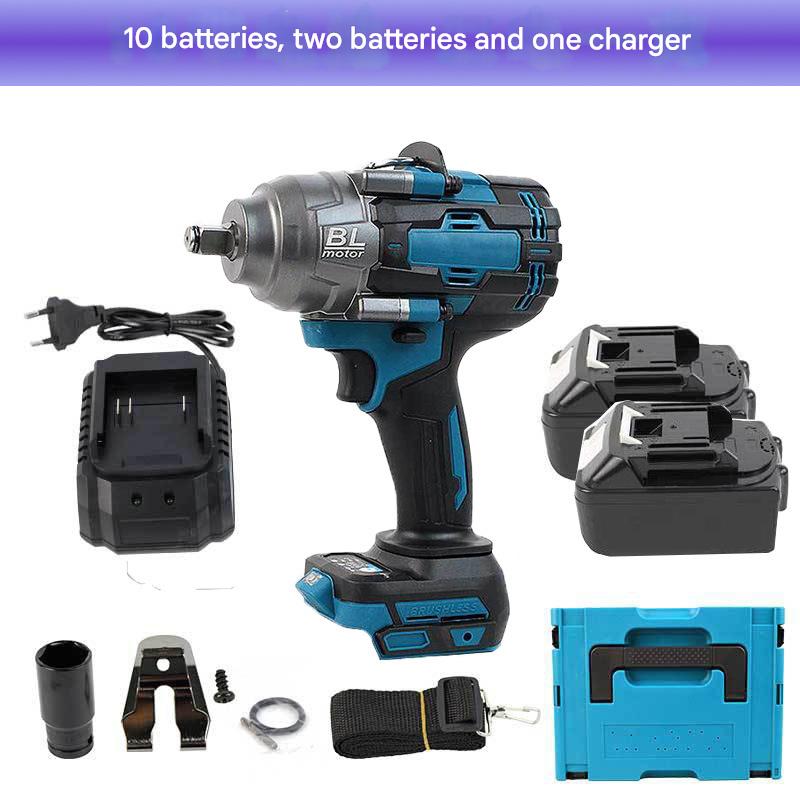 10-cell battery pack (two batteries, one charger) + plastic case