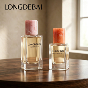 Flacone di Profumo Vuoto Quadrato Elegante Personalizzato OEM/ODM 30ml 50ml 100ml Trasparente con Tappo in Resina in Vetro per Profumeria di Nicchia - Product Image 1