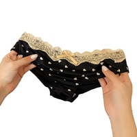 Braguitas de satén triangulares para mujer, estilo seductor para el día a día, de talle bajo, sin costuras, teñido liso, con delicado ribete de encaje, cómodas y amigables con la piel.